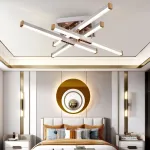 Lustra LED dimabila cu telecomanda 54W, 4 elemente, alb, LT178/4WH