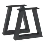 Set 2 picioare masă Greiling 40x40 cm din oțel negru pentru mobilier DIY