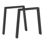 Set 2 picioare metalice pentru masă Kraftisried 72x70 cm negre