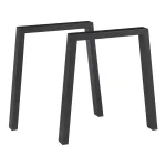 Set 2 picioare metalice pentru masă Kraftisried 72x70 cm negre