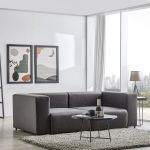 Sofa Suldal 2-Sitzer Wildlederimitat Schwarz [en.casa]