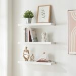 Wandregal Stranda 3er Set 60x20x4 cm Weiß [en.casa]