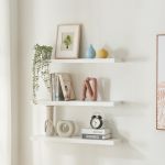 Wandregal Stranda 3er Set 80x20x4 cm Weiß [en.casa]