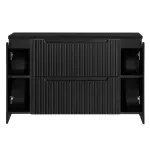 Masca lavoar suspendata Skelbolu 120 cm, neagra, cu front striat