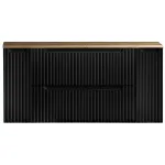 Masca lavoar suspendata Skelbolu 120 cm, negru si aspect stejar