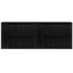 Dulap baie suspendat dublu Skelbolu 160 cm, negru, 4 sertare