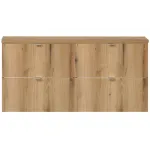Dulap dublu pentru lavoar Skelbolu 120 cm, 4 sertare, stejar