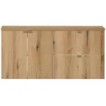 Dulap dublu pentru lavoar Skelbolu 120 cm, stejar, 2 usi si 2 sertare