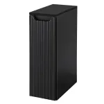 Dulap baie suspendat Skelbolu 20x60x40 cm, negru, front striat