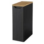 Dulap baie suspendat Skelbolu 20x60x40 cm, negru cu stejar
