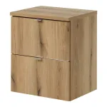 Dulap baie suspendat pentru lavoar 50 cm, stejar, 2 sertare Skelbolu