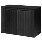 Masca lavoar suspendata Skelbolu, 80 cm, 2 usi, negru, [en.casa]