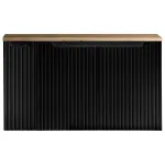 Dulap baie suspendat pentru lavoar Skelbolu, 100 cm, negru cu stejar