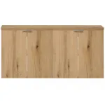 Dulap baie suspendat dublu Skelbolu 120 cm, finisaj stejar