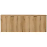 Dulap suspendat pentru lavoar dublu Skelbolu 160 cm, stejar