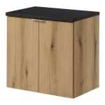 Masca lavoar suspendata Skelbolu 60 cm, stejar si negru
