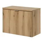 Masca lavoar suspendata 80 cm Skelbolu, finisaj stejar, cu blat