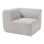 Sofa-Modul Hurvas Eckelement Bouclé Grau [en.casa]