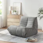 Fotoliu de podea Kodsø gri 75x90x100 cm din microfibră