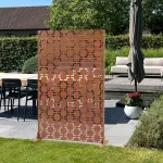 Paravan de grădină din oțel Corten 180x120 cm, model decorativ