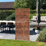 Paravan decorativ de grădină Kilsturd din oțel Corten 180x90 cm