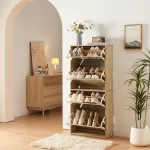 Pantofar Lund cu 4 clapete oglindă, finisaj stejar Sonoma