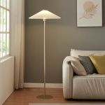 Lampadar Appledore din metal, auriu/alb, 147 cm, [lux.pro]