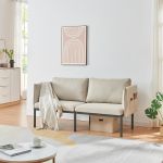 2-Sitzer-Sofa Kamar 69x158x63 cm Beige [en.casa]