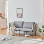 2-Sitzer-Sofa Kamar 69x158x63 cm Grau [en.casa]