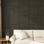 Set 8 panouri acustice decorative Vang 60x60 cm, stejar gri închis