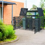 Masca pubele Bernalda pentru 3 recipiente 240 L, otel antracit