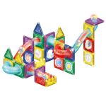 Set de constructie din cuburi magnetice educative pentru copii 66 de piese, multicolor Household NewTrend