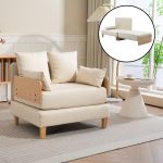 1-Sitzer-Schlafsofa Seinlus 81x88x68 cm Beige [en.casa]