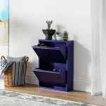 Pantofar metalic Sokndal cu 2 clapete, albastru noapte, 4 perechi