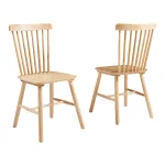 Set 2 scaune dining Karmoy din lemn natur, design elegant