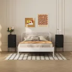 Set 2 noptiere metalice negre cu cheie, stanga/dreapta, Hausjarvi