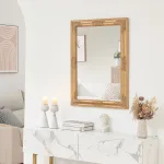 Oglindă de perete baroc aurie 80x60 cm, ramă ornamentală