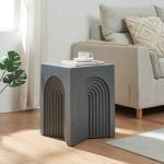 Beistelltisch Elverumn 45x35x35 cm Grau, matt [en.casa]