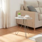 Beistelltisch Nopimi 45xØ43 cm Grau, matt [en.casa]