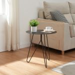 Beistelltisch Nopimi 45xØ43 cm Schwarz, matt [en.casa]