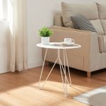 Beistelltisch Nopimi 45xØ43 cm Weiß, matt [en.casa]