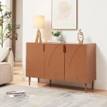 Sideboard Starvili mit 3 Türen 75x115x38 cm Rostfarben [en.casa]