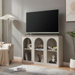 Sideboard Trorhun 120x30x80 cm Grau [en.casa]