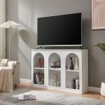 Sideboard Trorhun 120x30x80 cm Weiß [en.casa]