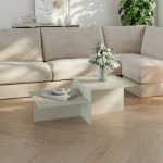 Couchtisch Taniena mit doppelter Tischplatte 100x55x35 cm Sandfarben [en.casa]