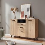 Sideboard Noppen 100x150x38 cm Eicheoptik [en.casa]
