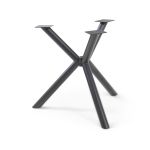 Tischgestell Viserinna Stahl 94,5x94,5x73 cm Schwarz [en.casa]