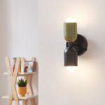 Wandleuchte Trorlos Metall 22x12x12 cm Grün/Schwarz [lux.pro]