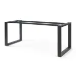 Cadru de masă Vestmalu din oțel negru 140x70x72 cm [en.casa]
