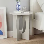 Masă laterală rotundă Podeldsvin, taupe, 48,5 x 40 cm, [en.casa]